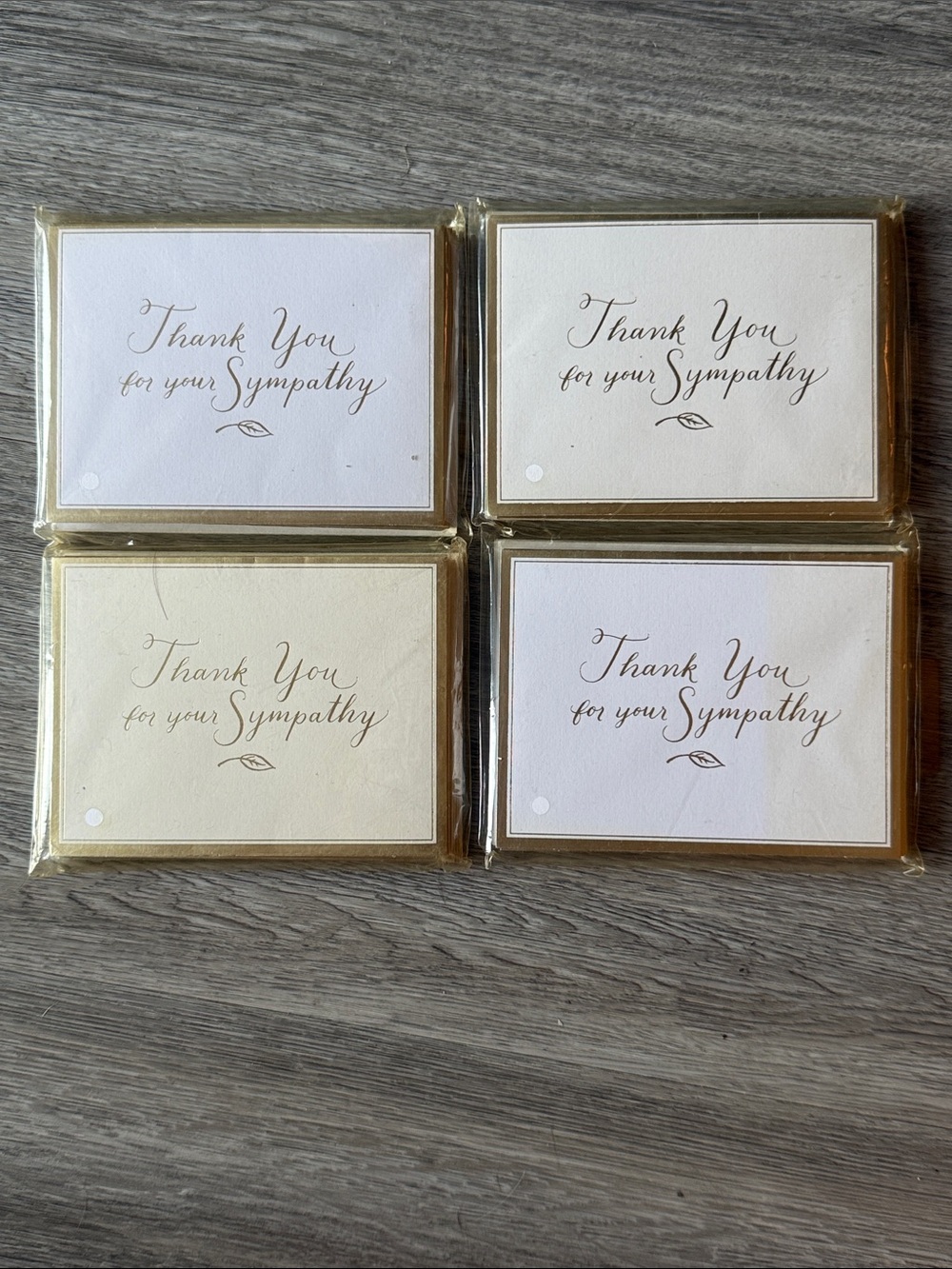 4 Packs of Thank You for your Sympathy (total 40)